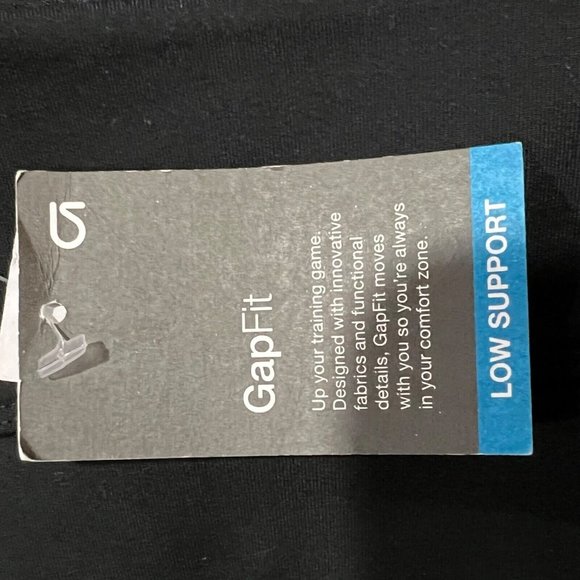 NWT GAP Fit T-Back Sports Bra Sz XS Black Pullover - Picture 4 of 8